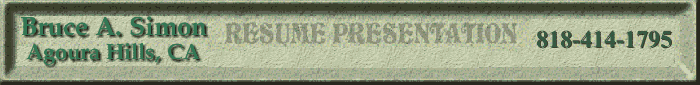 Bruce A. Simon Resume 818-889-0647